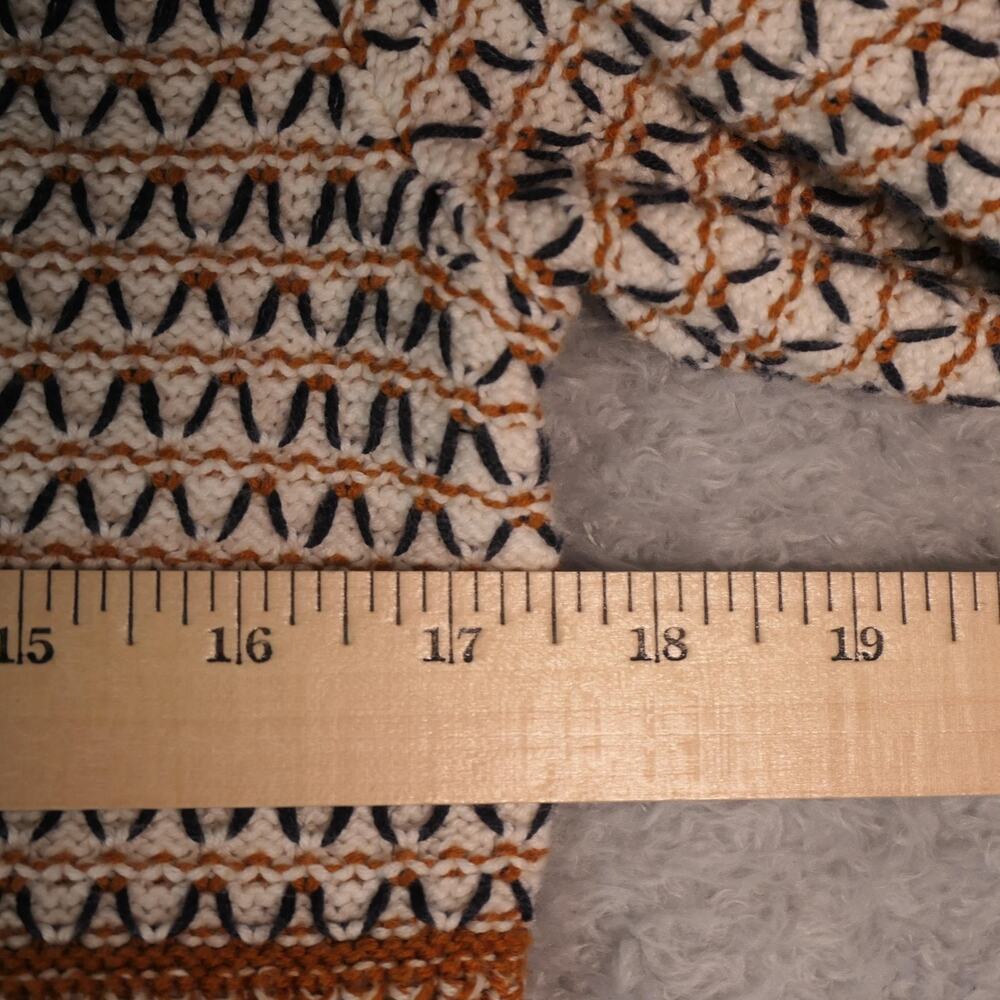 Talbots Tunic Sweater Womens Medium Multi Elbow Patch Wool Blend Academia Boho - Picture 7 of 11